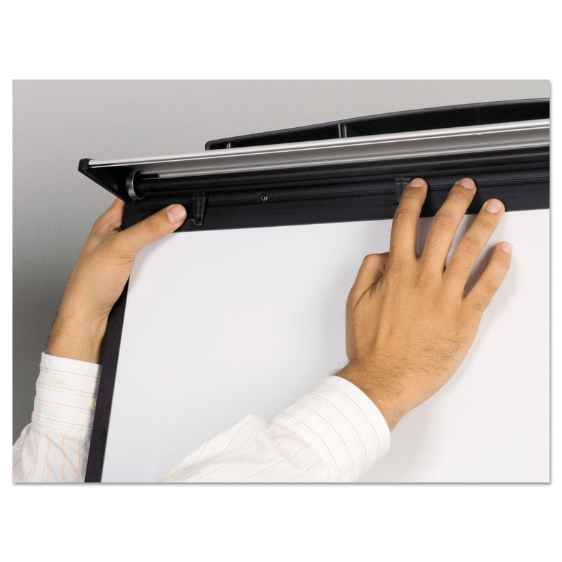 MasterVision Platinum Mobile Easel, White, 29 x 41, Black Frame