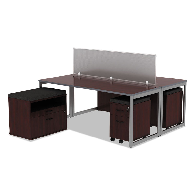 Alera Valencia Series Mobile Pedestal, Left or Right, 2-Drawers: Box/File, Legal/Letter, Mahogany, 15.88" x 19.13" x 22.88"