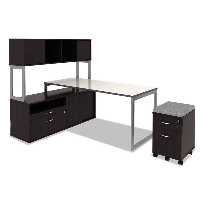 Alera Valencia Series Mobile Pedestal, Left or Right, 2-Drawers: Box/File, Legal/Letter, Espresso, 15.88" x 19.13" x 22.88"