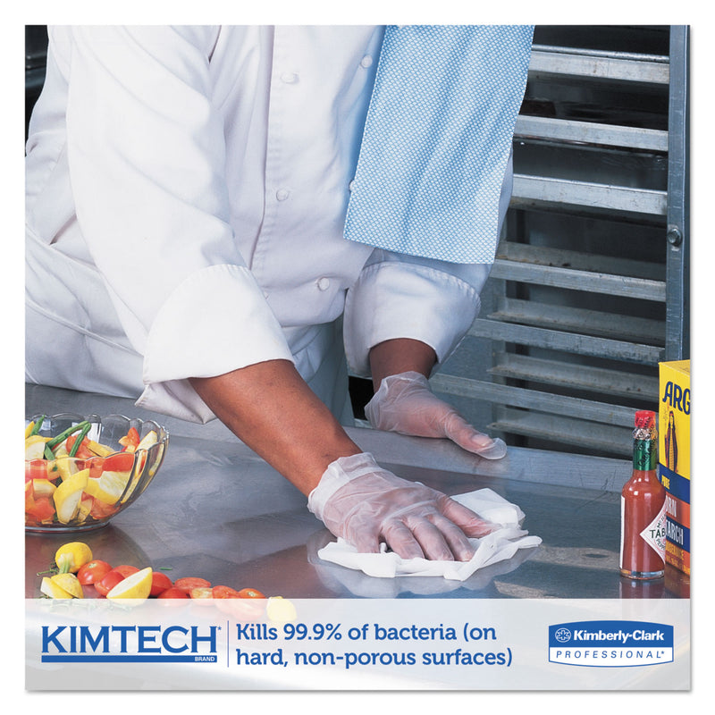 Kimtech Surface Sanitizer Wipe, 12 x 12, Unscented, White, 30/Canister