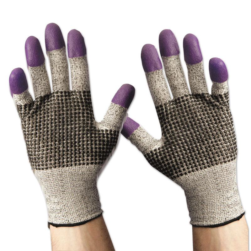 KleenGuard G60 Purple Nitrile Gloves, 240mm Length, Large/Size 9, Black/White, 12 Pair/CT