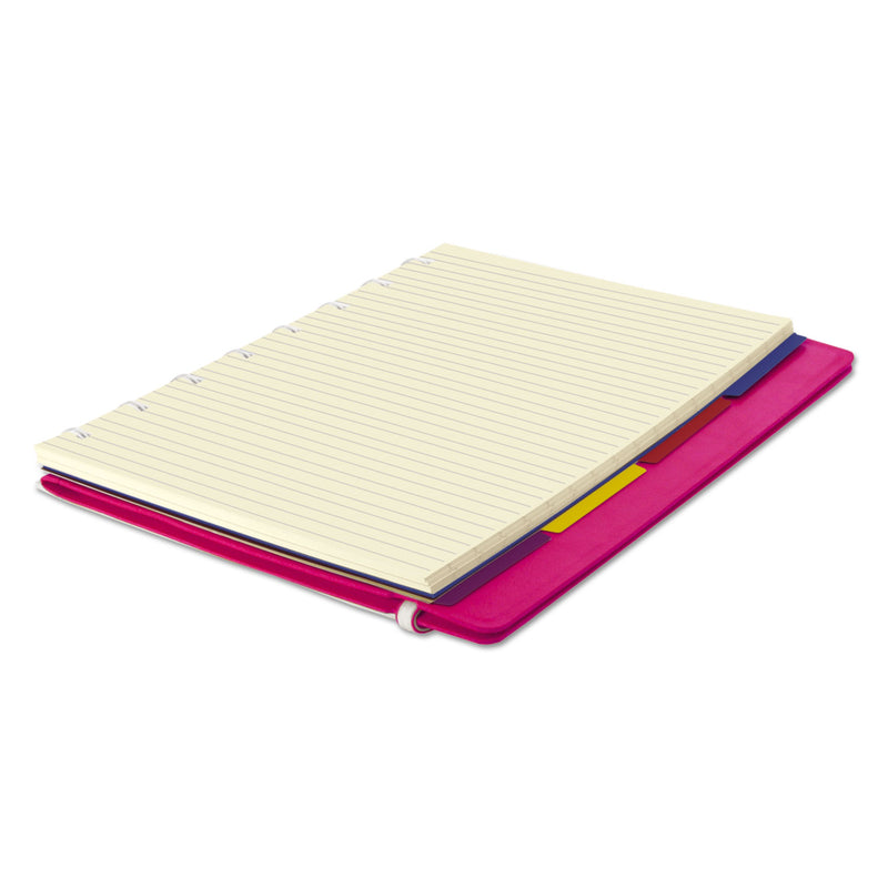 Filofax Notebook, 1 Subject, Medium/College Rule, Fuchsia Cover, 8.25 x 5.81, 112 Sheets