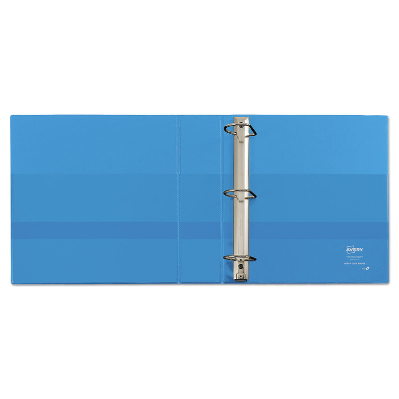 Avery Heavy-Duty Non Stick View Binder with DuraHinge and Slant Rings, 3 Rings, 2" Capacity, 11 x 8.5, Light Blue, (5501)