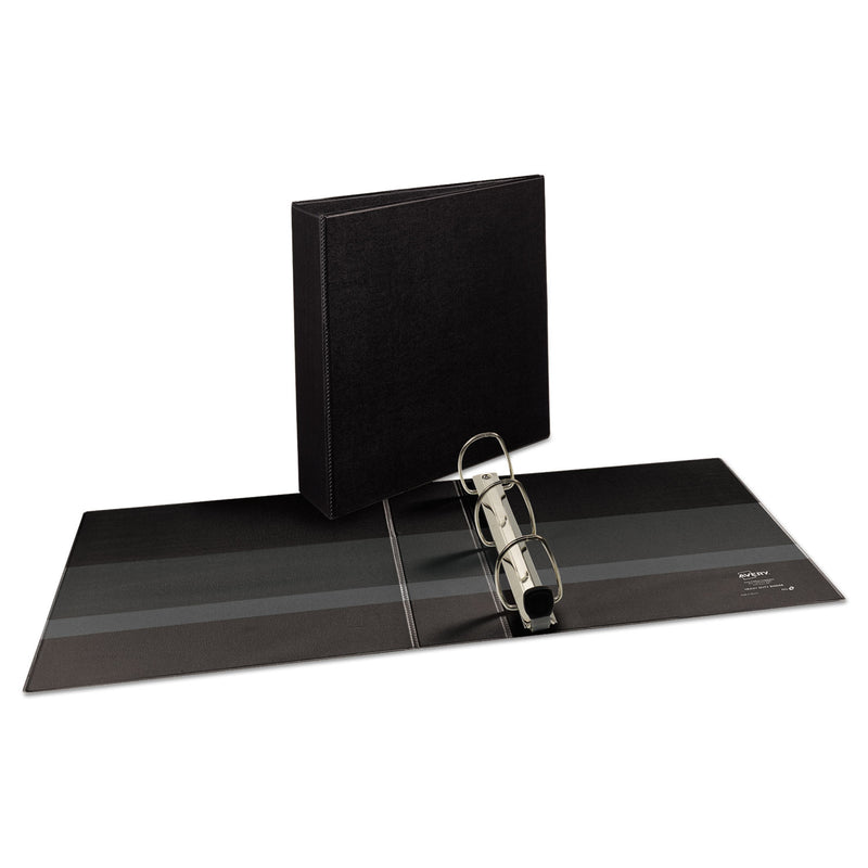 Avery Heavy-Duty View Binder with DuraHinge and One Touch EZD Rings, 3 Rings, 2" Capacity, 11 x 8.5, Black