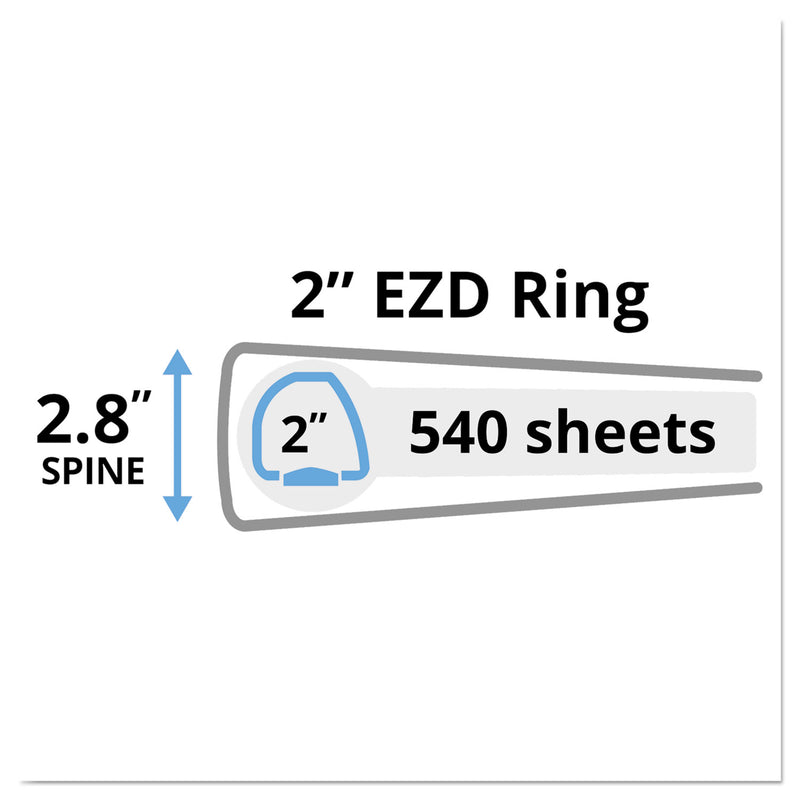 Avery Heavy-Duty Non-View Binder with DuraHinge and One Touch EZD Rings, 3 Rings, 2" Capacity, 11 x 8.5, Black