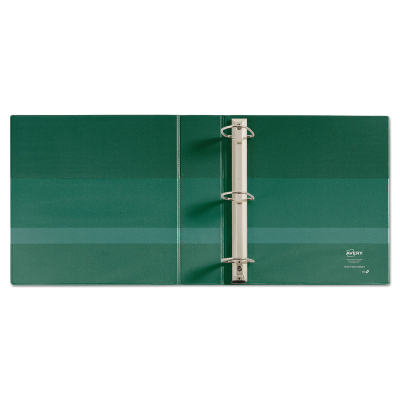 Avery Heavy-Duty Non-View Binder with DuraHinge and One Touch EZD Rings, 3 Rings, 2" Capacity, 11 x 8.5, Green