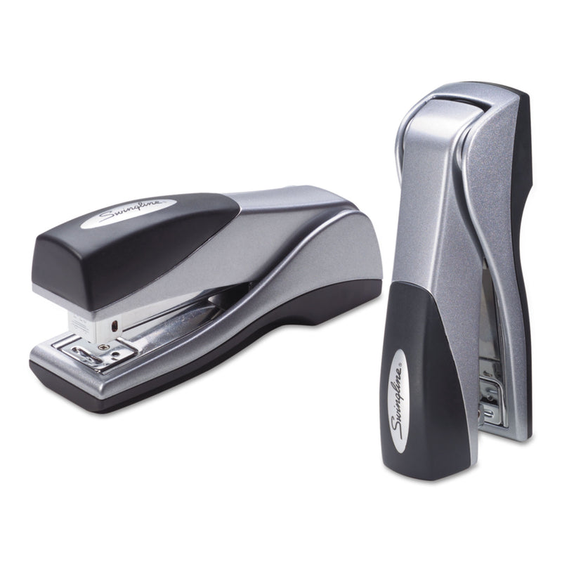 Swingline Optima Grip Compact Stapler, 25-Sheet Capacity, Silver