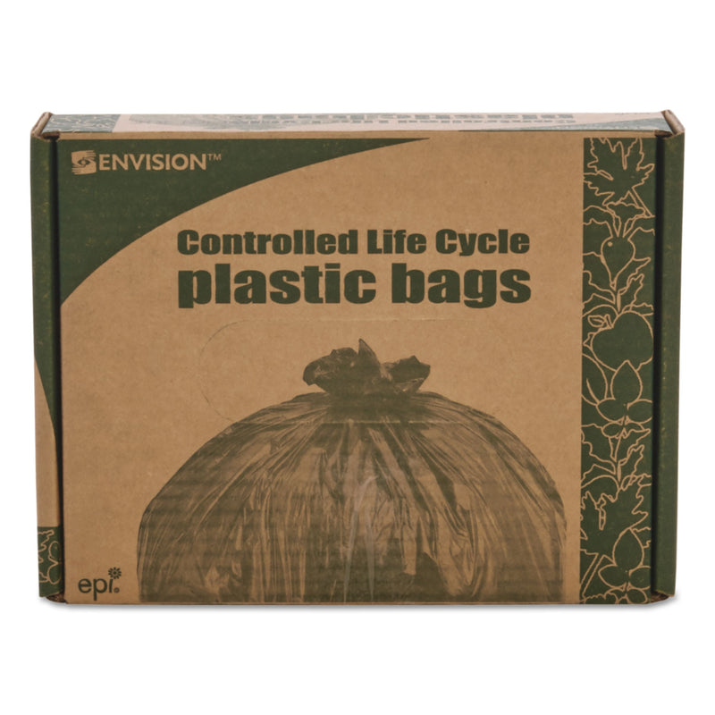 Stout Controlled Life-Cycle Plastic Trash Bags, 13 gal, 0.7 mil, 24" x 30", White, 120/Box