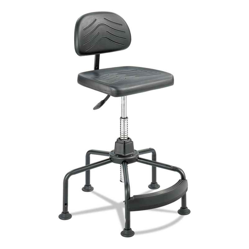 Safco Task Master Economy Industrial Chair, Supports Up to 250 lb, 17" to 35" Seat Height, Black