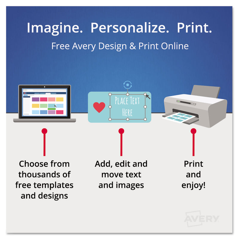 Avery Print and Apply Index Maker Clear Label Dividers, Copiers, 5-Tab, 11 x 8.5, White, 5 Sets