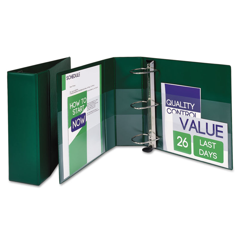 Avery Heavy-Duty Non-View Binder with DuraHinge and Locking One Touch EZD Rings, 3 Rings, 4" Capacity, 11 x 8.5, Green