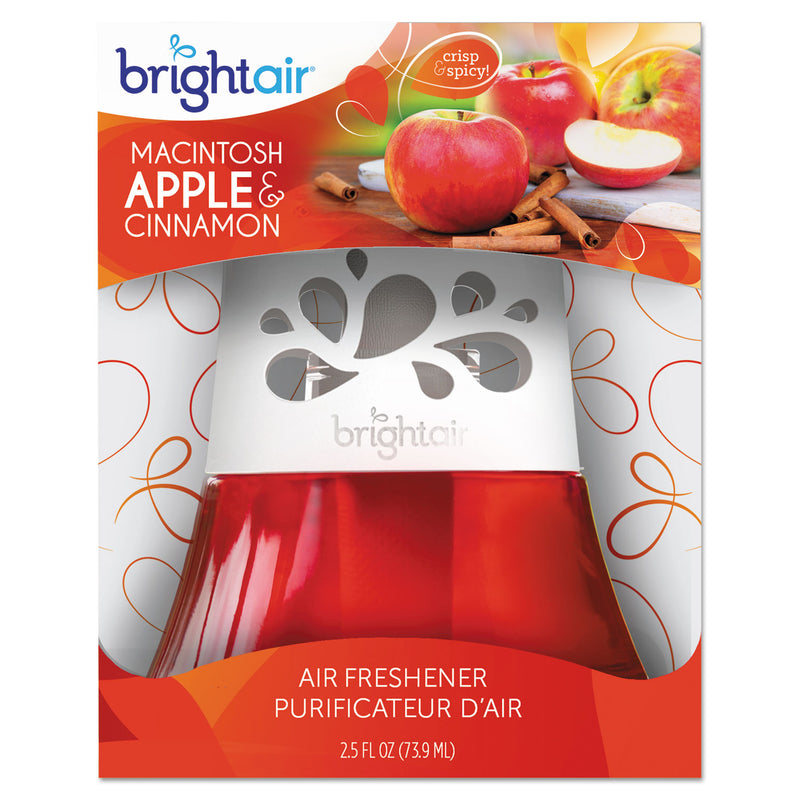 BRIGHT Air Scented Oil Air Freshener, Macintosh Apple and Cinnamon, Red, 2.5 oz