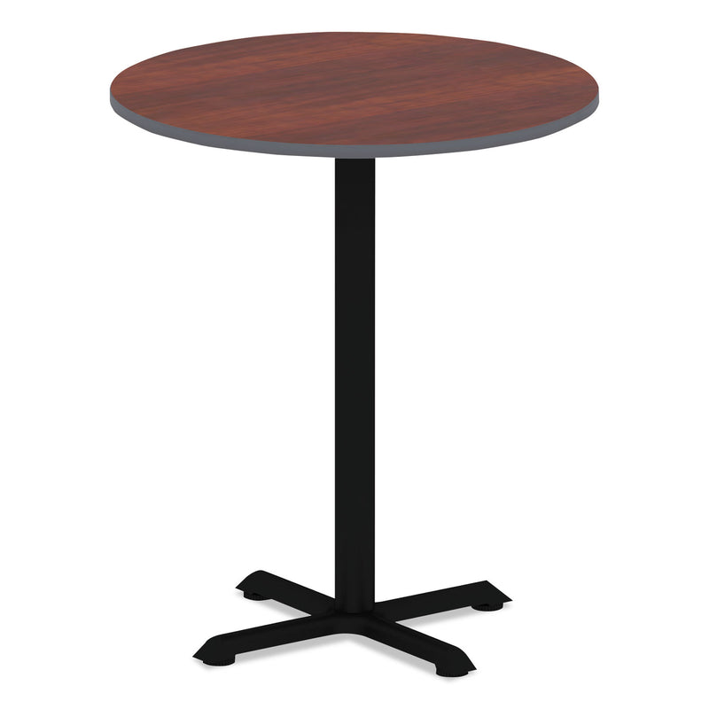 Alera Hospitality Series Single-Column Bases, 27.5" Diameter x 40.38"h, 300 lb Cap, Steel, Black