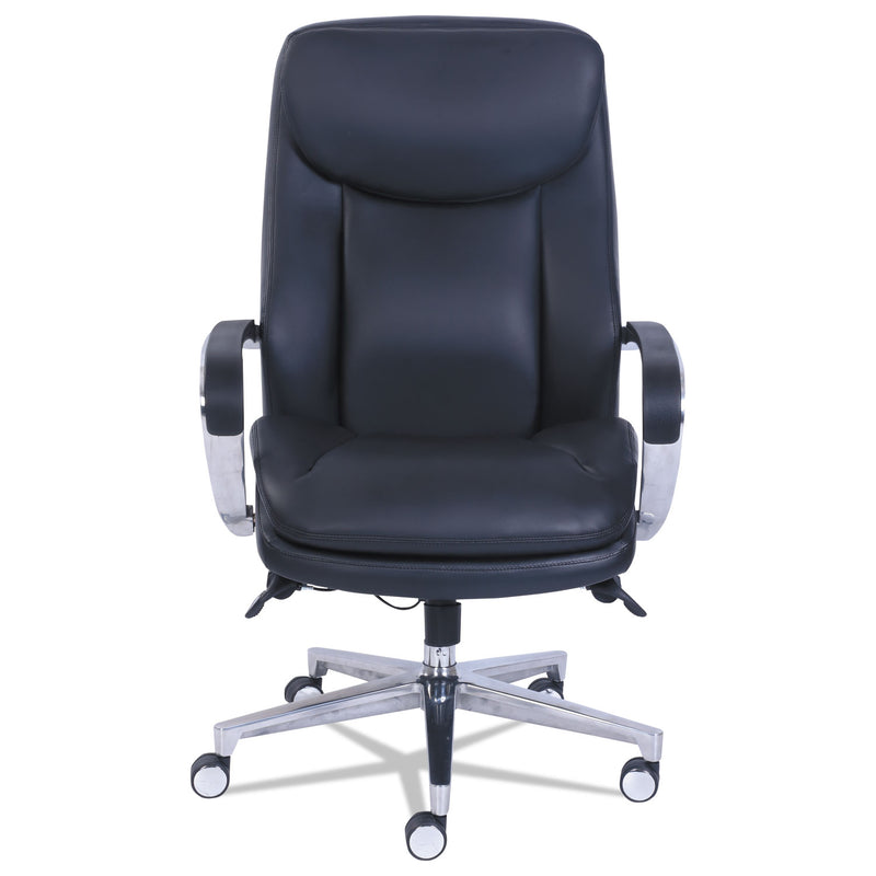 La-Z-Boy Commercial 2000 High-Back Executive Chair, Dynamic Lumbar Support, Supports 300lb, 20" to 23" Seat Height, Black, Silver Base