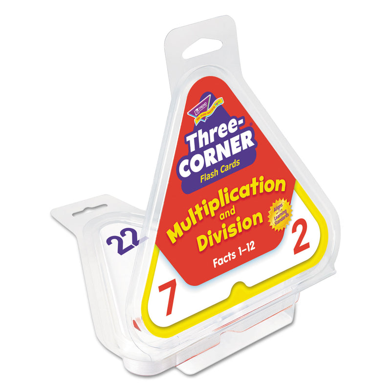 TREND Three-Corner Flash Cards, Multiplication/Division, 5.5 x 5.5, 48/Set