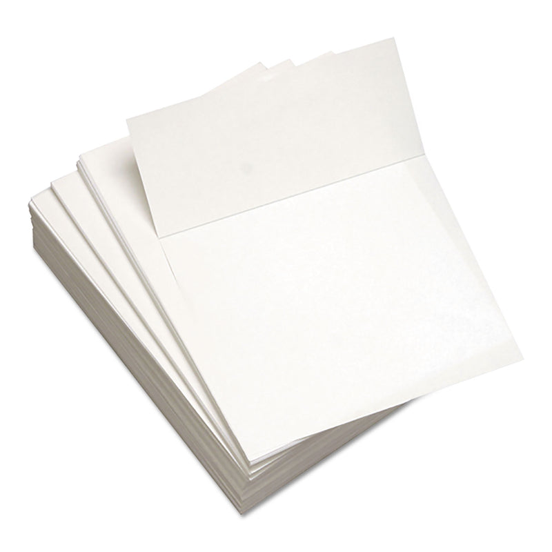 Lettermark Custom Cut-Sheet Copy Paper, 92 Bright, Micro-Perforated 3.5" from Bottom, 24 lb Bond Weight, 8.5 x 11, White, 500/Ream