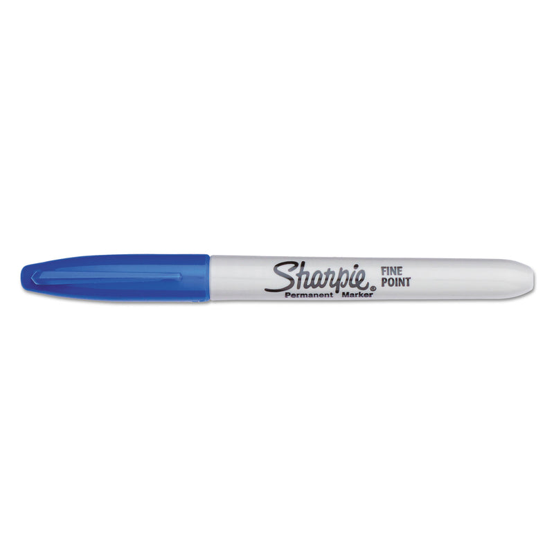 Sharpie Fine Tip Permanent Marker Value Pack, Fine Bullet Tip, Blue, 36/Pack