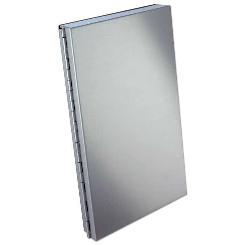 Saunders Snapak Aluminum Side-Open Forms Folder, 0.38" Clip Capacity, Holds 5 x 9 Sheets, Silver