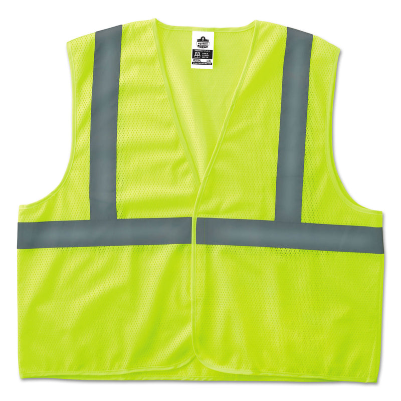 ergodyne GloWear 8205HL Type R Class 2 Super Econo Mesh Safety Vest, 4X-Large to 5X-Large, Lime