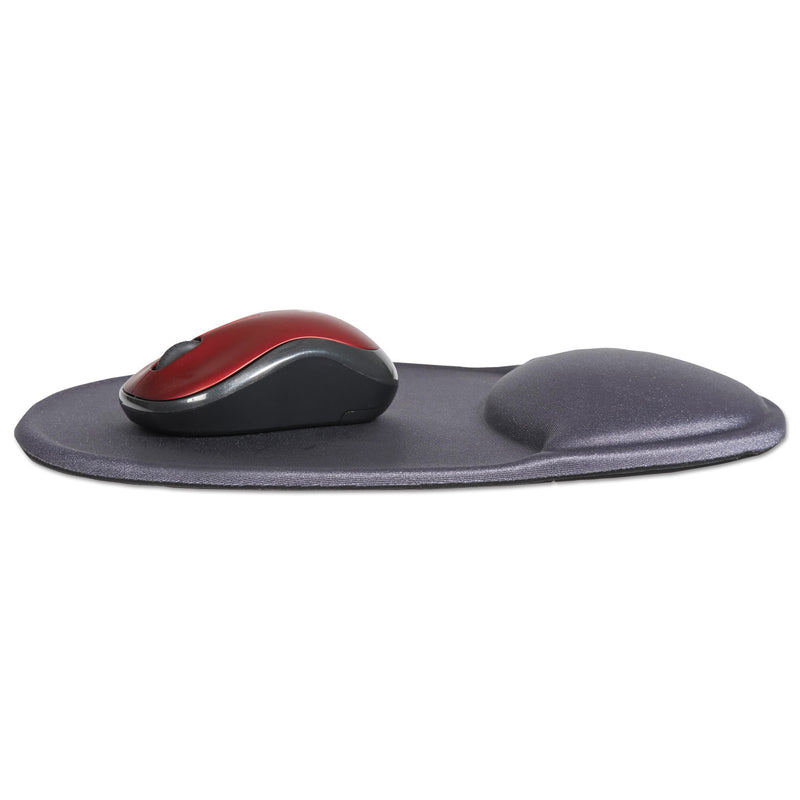 Kelly Computer Supply Mouse Pad with Wrist Rest, 8.75 x 10.75, Slate