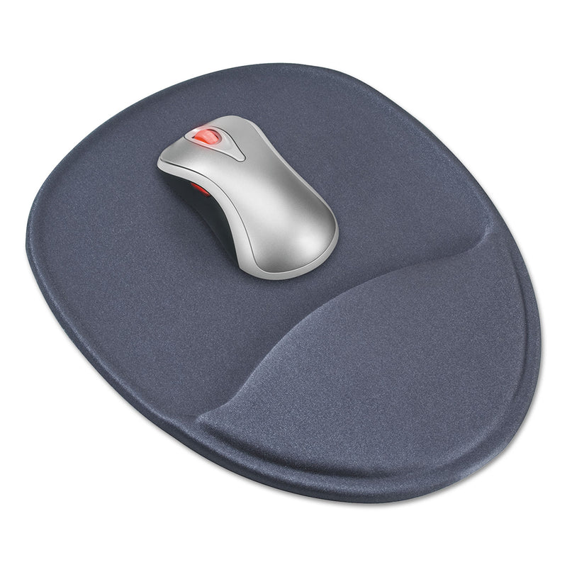 Kelly Computer Supply Mouse Pad with Wrist Rest, 8.75 x 10.75, Slate