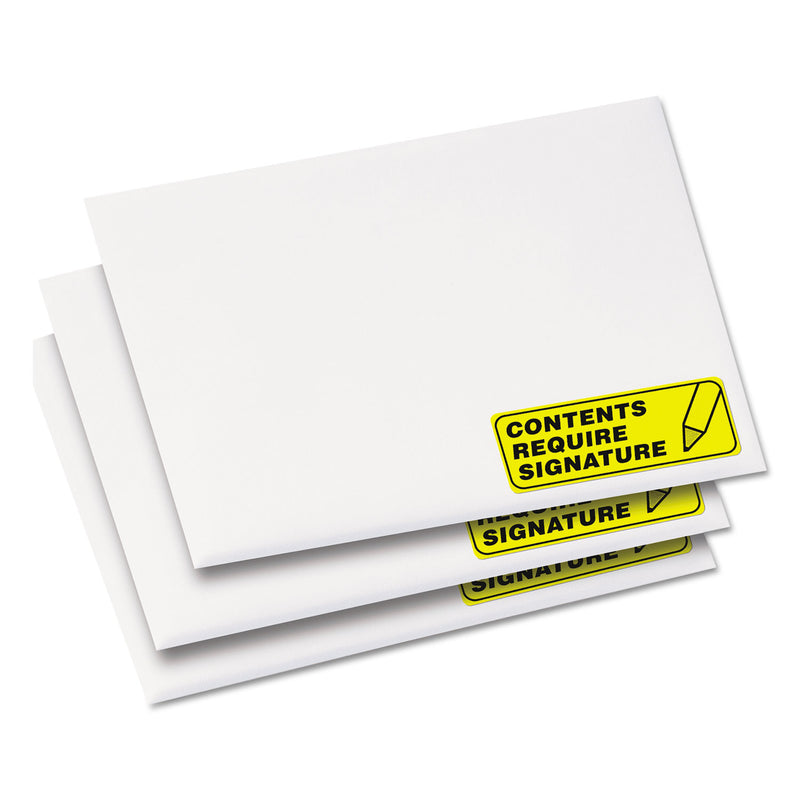 Avery High-Visibility Permanent Laser ID Labels, 1 x 2.63, Neon Yellow, 750/Pack