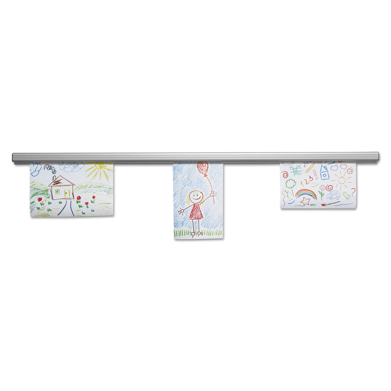 Advantus Grip-A-Strip Display Rail, 36 x 1.5, Aluminum Finish