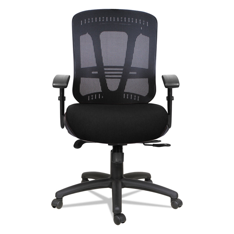 Alera Eon Series Multifunction Mid-Back Cushioned Mesh Chair, Supports Up to 275 lb, 18.11" to 21.37" Seat Height, Black