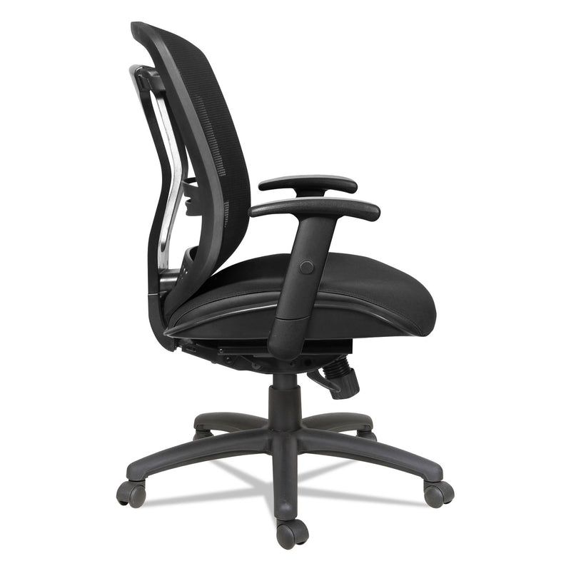 Alera Eon Series Multifunction Mid-Back Cushioned Mesh Chair, Supports Up to 275 lb, 18.11" to 21.37" Seat Height, Black