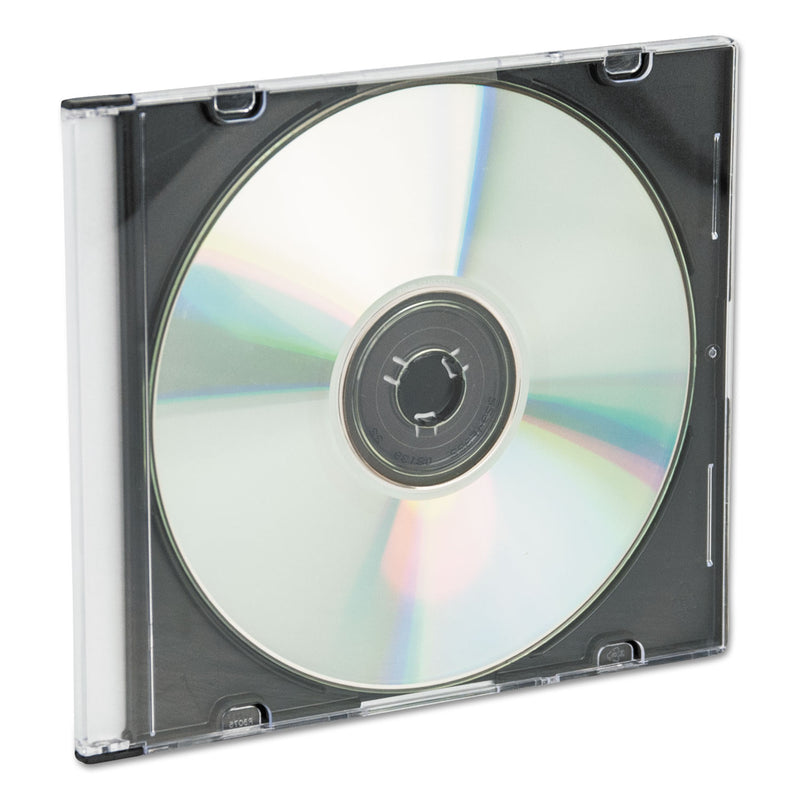 Innovera CD/DVD Slim Jewel Cases, Clear/Black, 25/Pack