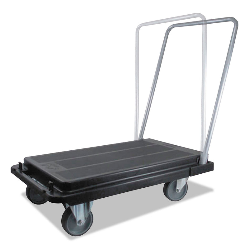 deflecto Heavy-Duty Platform Cart, 500 lb Capacity, 21 x 32.5 x 37.5, Black