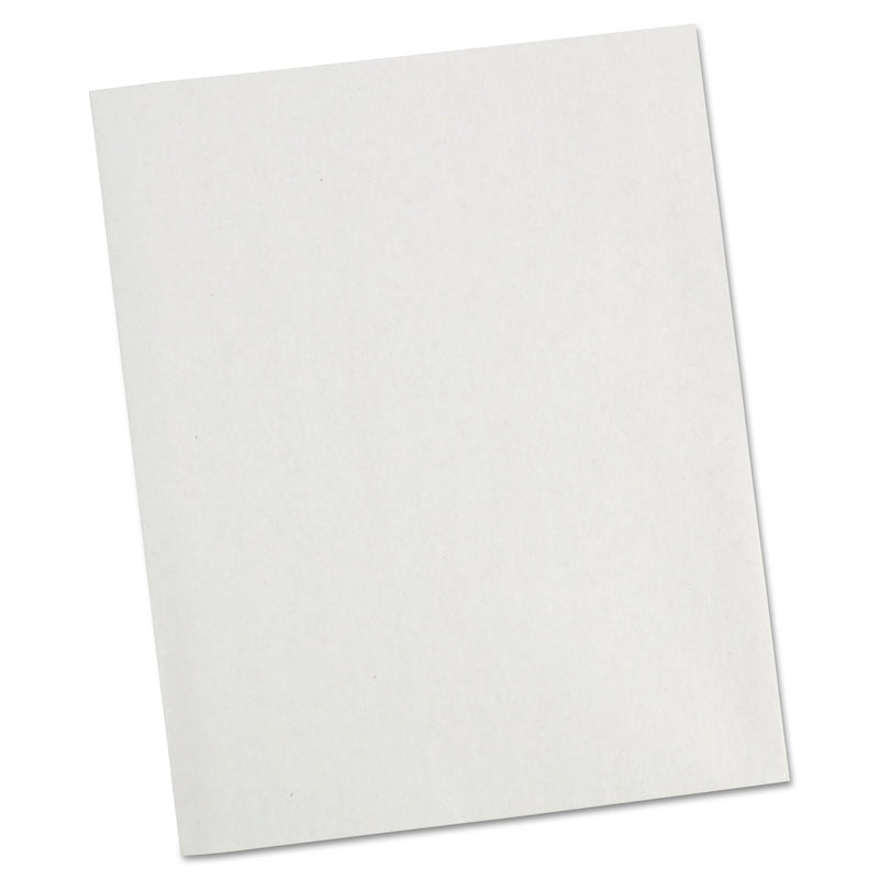 Universal Two-Pocket Portfolio, Embossed Leather Grain Paper, 11 x 8.5, White, 25/Box