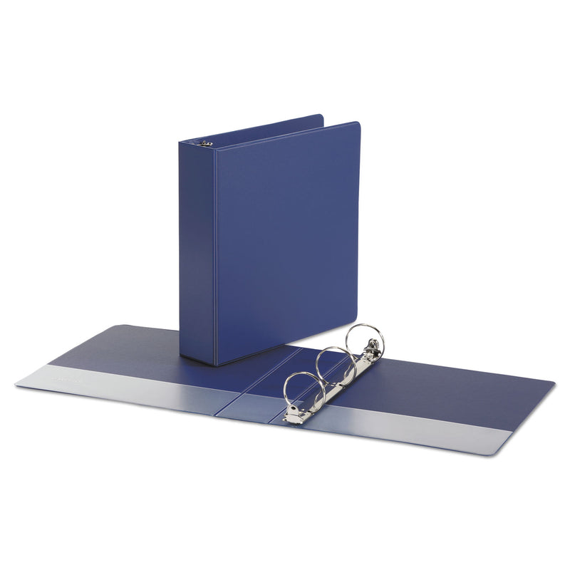 Universal Economy Non-View Round Ring Binder, 3 Rings, 2" Capacity, 11 x 8.5, Royal Blue