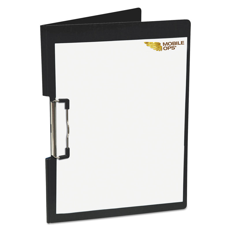 Mobile OPS Portfolio Clipboard with Low-Profile Clip, Landscape Orientation, 0.5" Clip Capacity, Holds 11 x 8.5 Sheets, Black