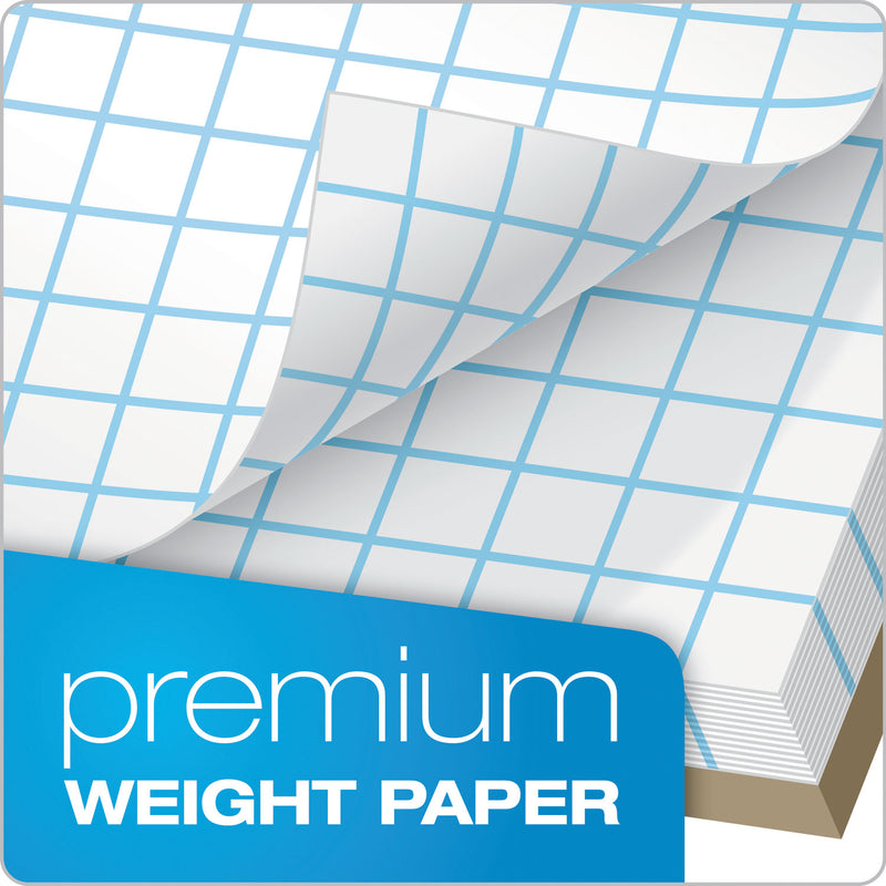 TOPS Cross Section Pads, Cross-Section Quadrille Rule (10 sq/in, 1 sq/in), 50 White 8.5 x 11 Sheets