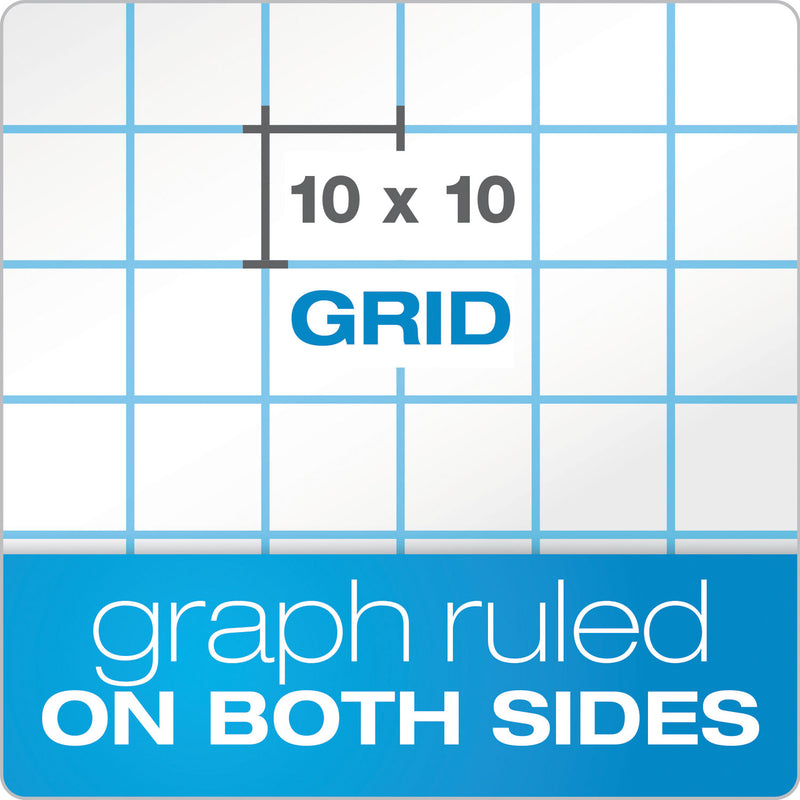 TOPS Cross Section Pads, Cross-Section Quadrille Rule (10 sq/in, 1 sq/in), 50 White 8.5 x 11 Sheets