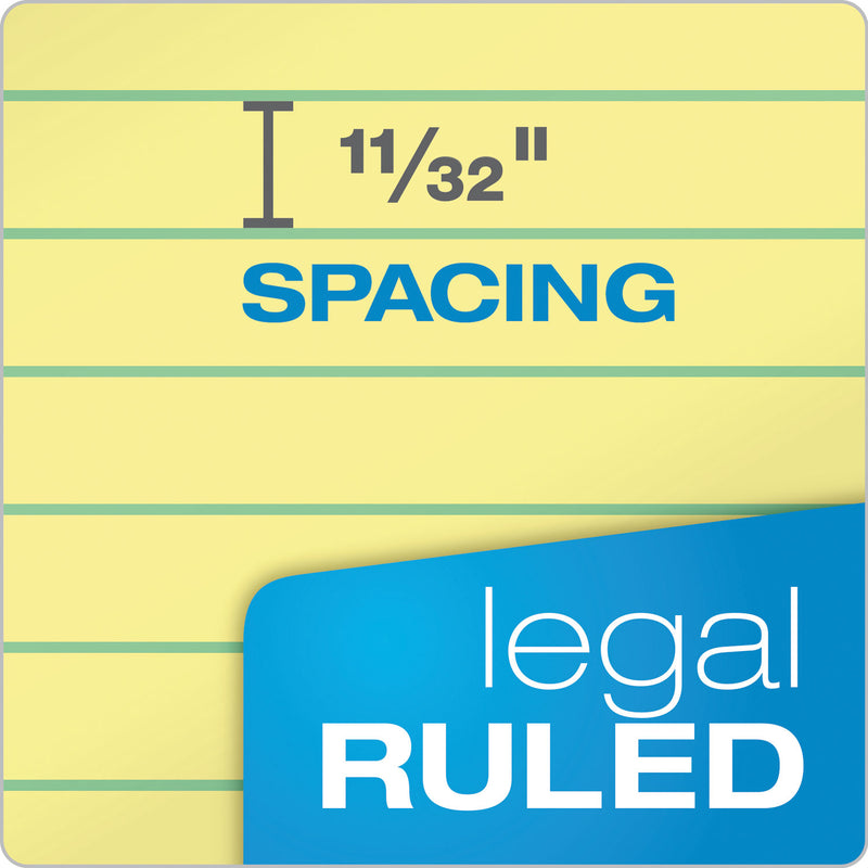 TOPS "The Legal Pad" Ruled Perforated Pads, Wide/Legal Rule, 50 Canary-Yellow 8.5 x 11.75 Sheets, Dozen