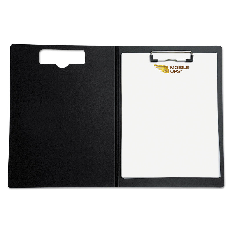 Mobile OPS Portfolio Clipboard with Low-Profile Clip, Portrait Orientation, 0.5" Clip Capacity, Holds 8.5 x 11 Sheets, Black