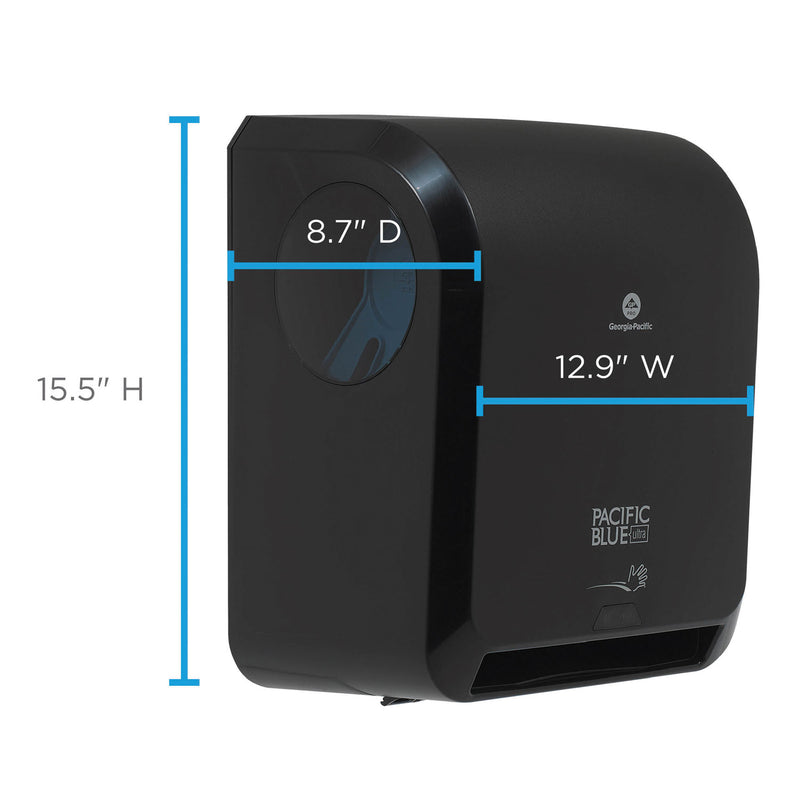 Georgia Pacific Pacific Blue Ultra Paper Towel Dispenser, Automated, 12.9 x 9 x 16.8, Black