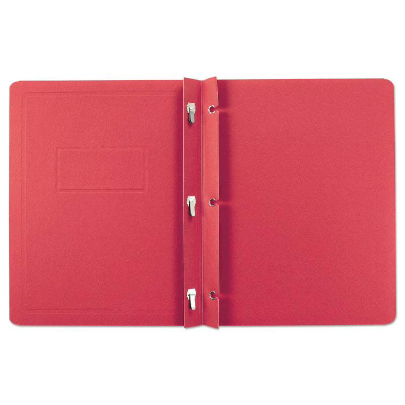 Oxford Report Cover, Three-Prong Fastener, 0.5" Capacity, 8.5 x 11, Red/Red, 25/Box