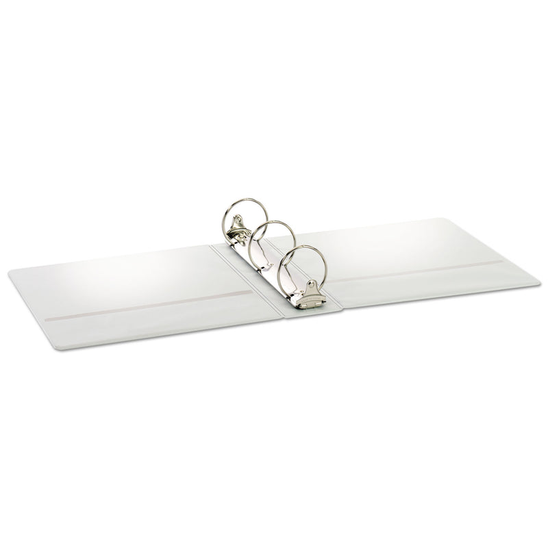 Cardinal Treated Binder ClearVue Locking Round Ring Binder, 3 Rings, 3" Capacity, 11 x 8.5, White