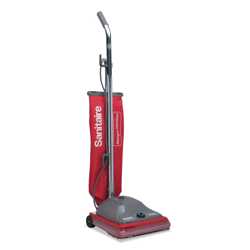 Sanitaire TRADITION Upright Vacuum SC688A, 12" Cleaning Path, Gray/Red