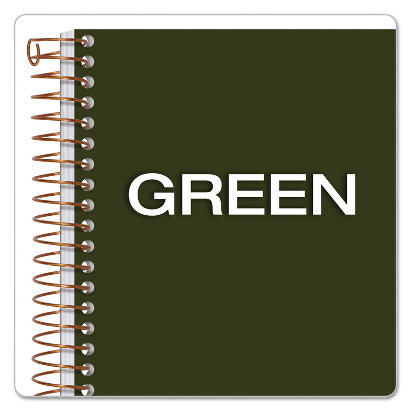 Ampad Gold Fibre Personal Notebooks, 1 Subject, Medium/College Rule, Classic Green Cover, 7 x 5, 100 Sheets