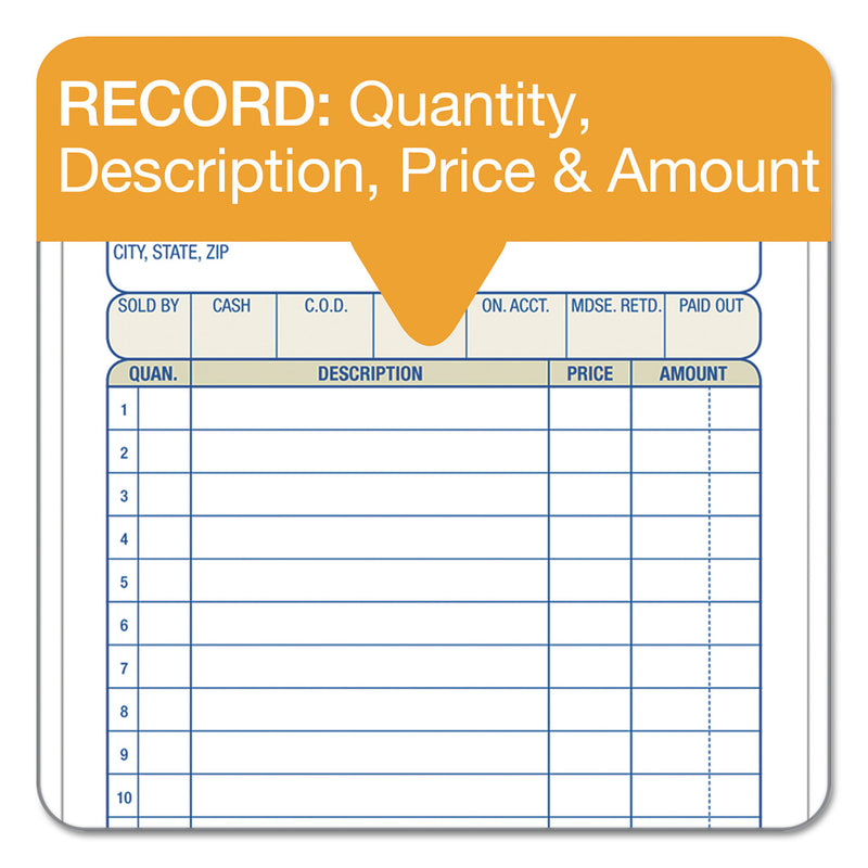 Adams Carbonless Sales Order Book, Three-Part Carbonless, 4.19 x 7.19, 50 Forms