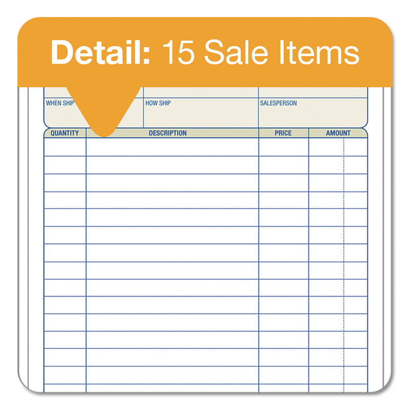 TOPS Sales Order Book, Two-Part Carbonless, 5.56 x 7.94, 1/Page, 50 Forms