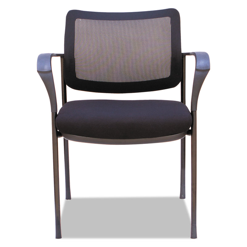 Alera IV Series Guest Chairs, Mesh Back, Fabric Seat, 25.19" x 23.62" x 32.28", Black, 2/Carton