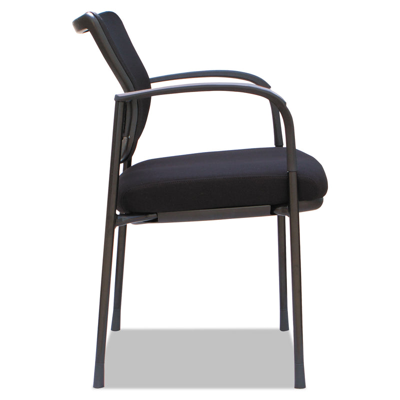 Alera IV Series Guest Chairs, Mesh Back, Fabric Seat, 25.19" x 23.62" x 32.28", Black, 2/Carton