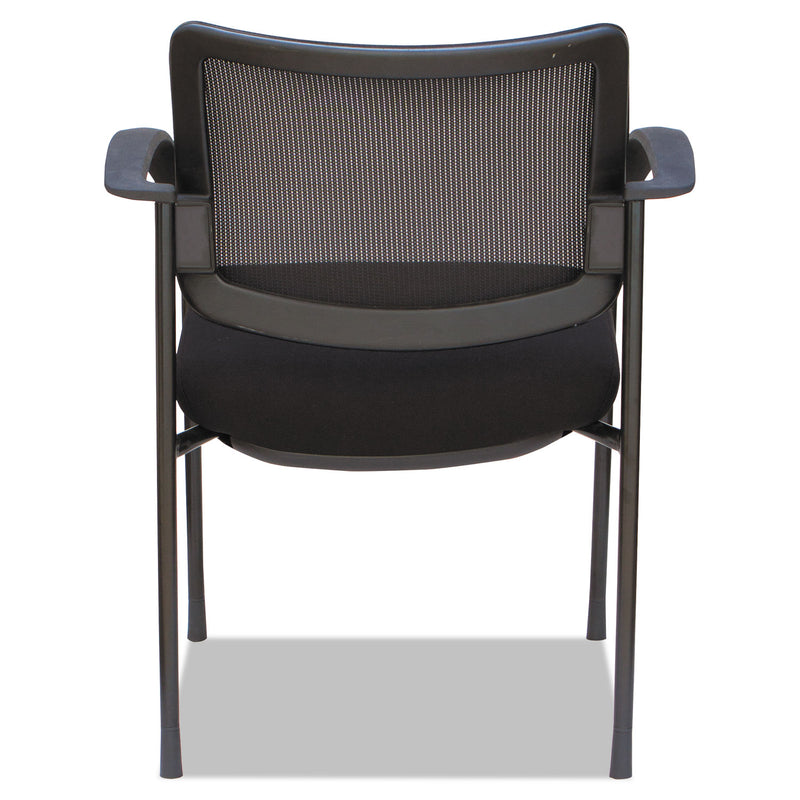 Alera IV Series Guest Chairs, Mesh Back, Fabric Seat, 25.19" x 23.62" x 32.28", Black, 2/Carton