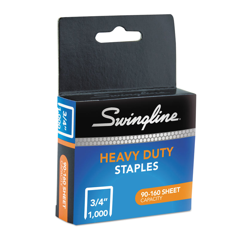 Swingline S.F. 13 Heavy-Duty Staples, 0.75" Leg, 0.5" Crown, Steel, 1,000/Box