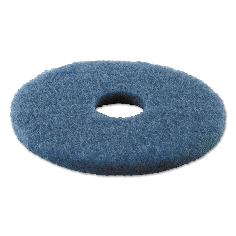 Boardwalk Scrubbing Floor Pads, 16" Diameter, Blue, 5/Carton